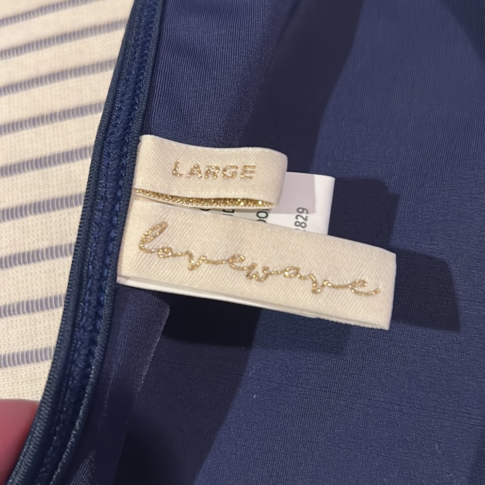 Revolve x Lovewave navy blue ribbed Angie bikini bottoms NWT, size large - Picture 6 of 12